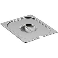 Крышка для гастроемкости Gastromix GN 1/6 (176x162) с отверстием для ложки, нерж. сталь