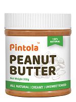 Кремовая арахисовая паста без добавления сахара Pintola Creamy Natural 350 гр