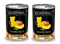 Манго пюре Бояринъ 400 мл 2 штуки