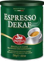 Кофе молотый Saquella Espresso Dekaf ж/б 250 г