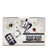 Подарочный набор гейзерная кофеварка Bialetti Moka Express Silver + Caffe Milano